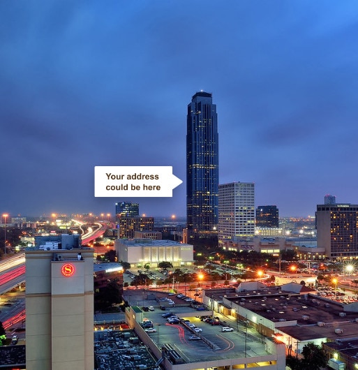 Aerial view of the Houston Galleria area with Williams Tower