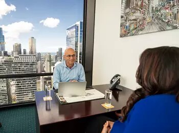 Servcorp’s serviced office, where the client enjoys a fully furnished and IT-equipped workspace.